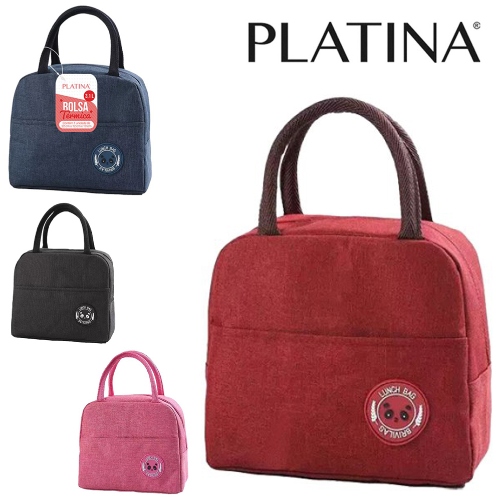 BOLSA TERMICA RETANGULAR PLATINA 3,1L 23X19,5X9,5CM