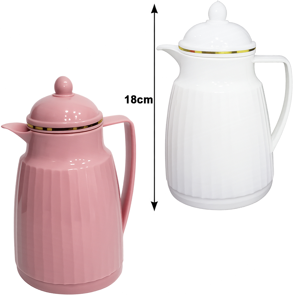 GARRAFA TERMICA COM AMPOLA DE VIDRO MOSCOU BRANCA / PRETA / ROSA 300ML 