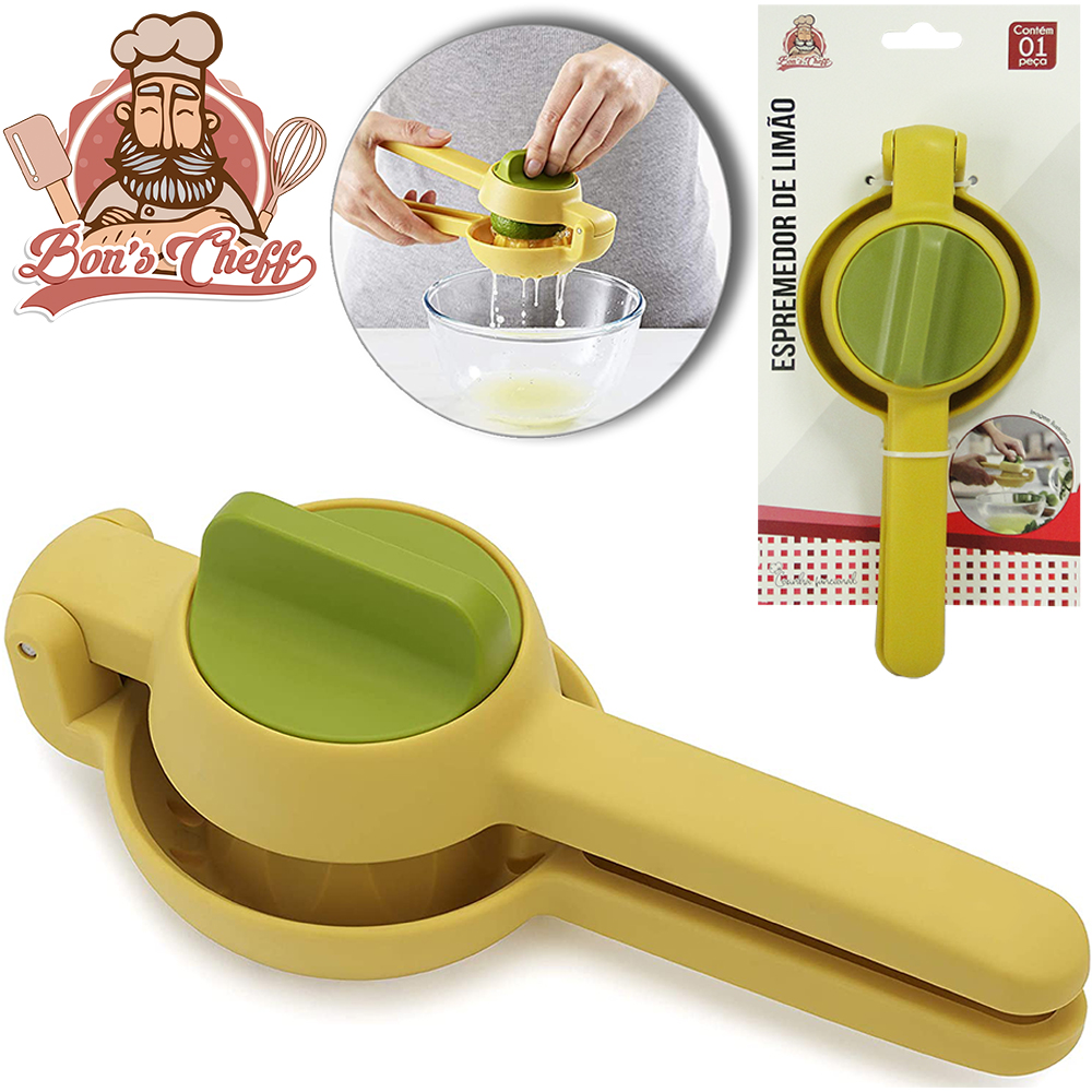 ESPREMEDOR DE FRUTAS DE PLASTICO BONS CHEFF 22X9,5CM