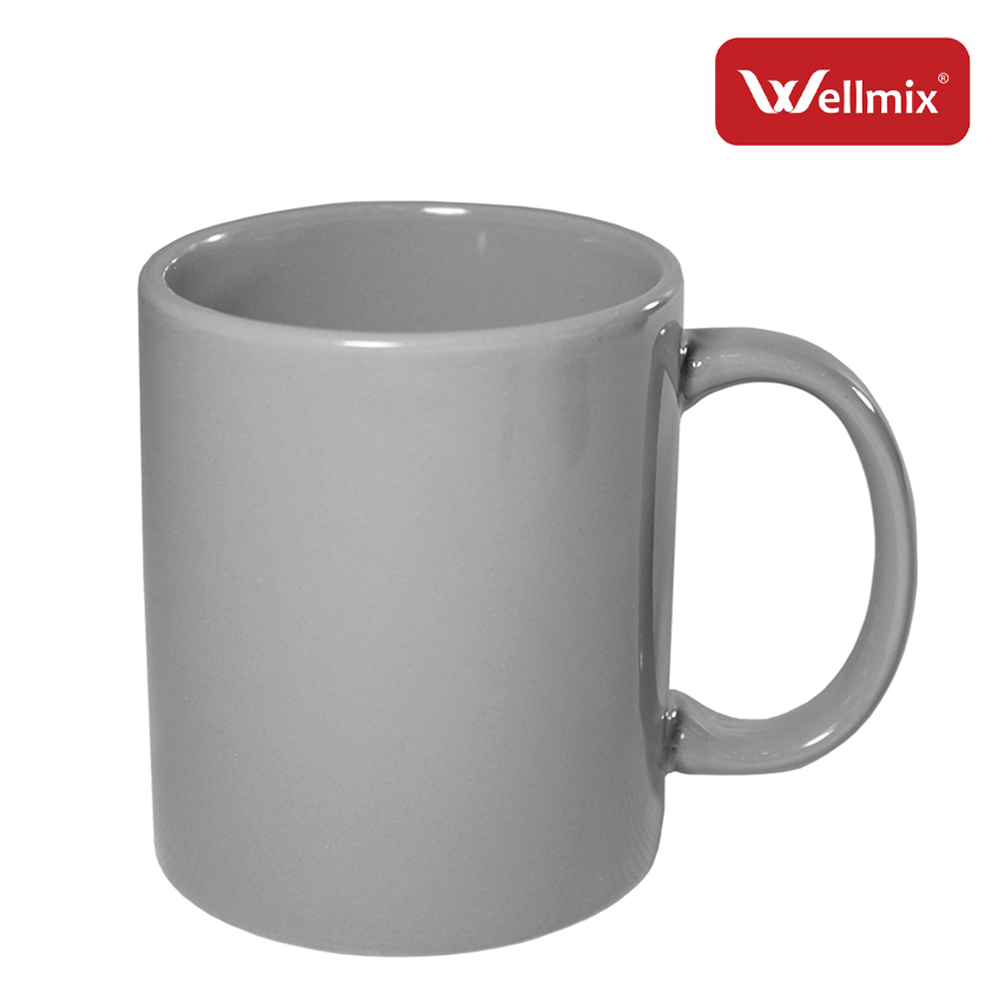 CANECA DE PORCELANA IRIS CINZA 300ML