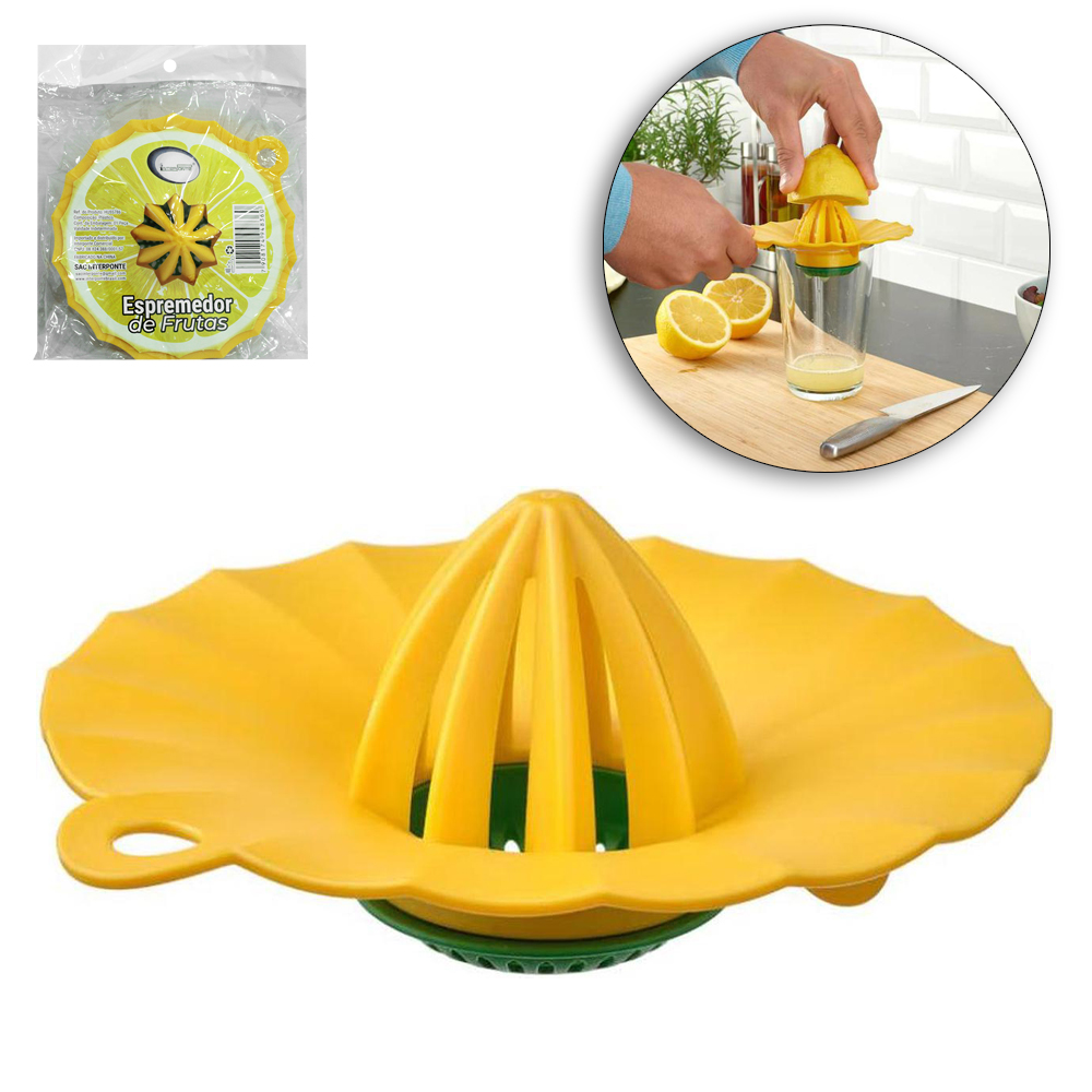 ESPREMEDOR DE FRUTAS DE PLASTICO COM PENEIRA COADOR 7X15CM DE Ø