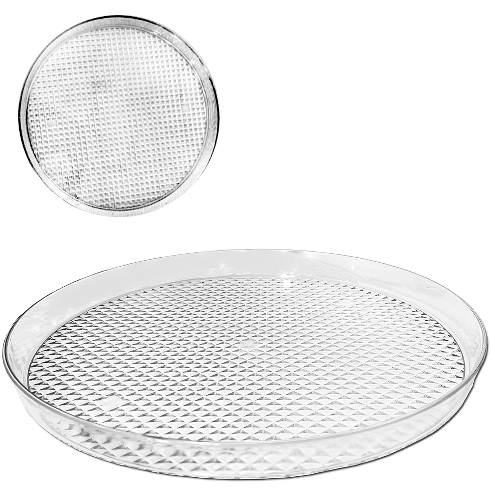 BANDEJA DE PLASTICO PET FLEXIVEL REDONDA 30CM DE Ø