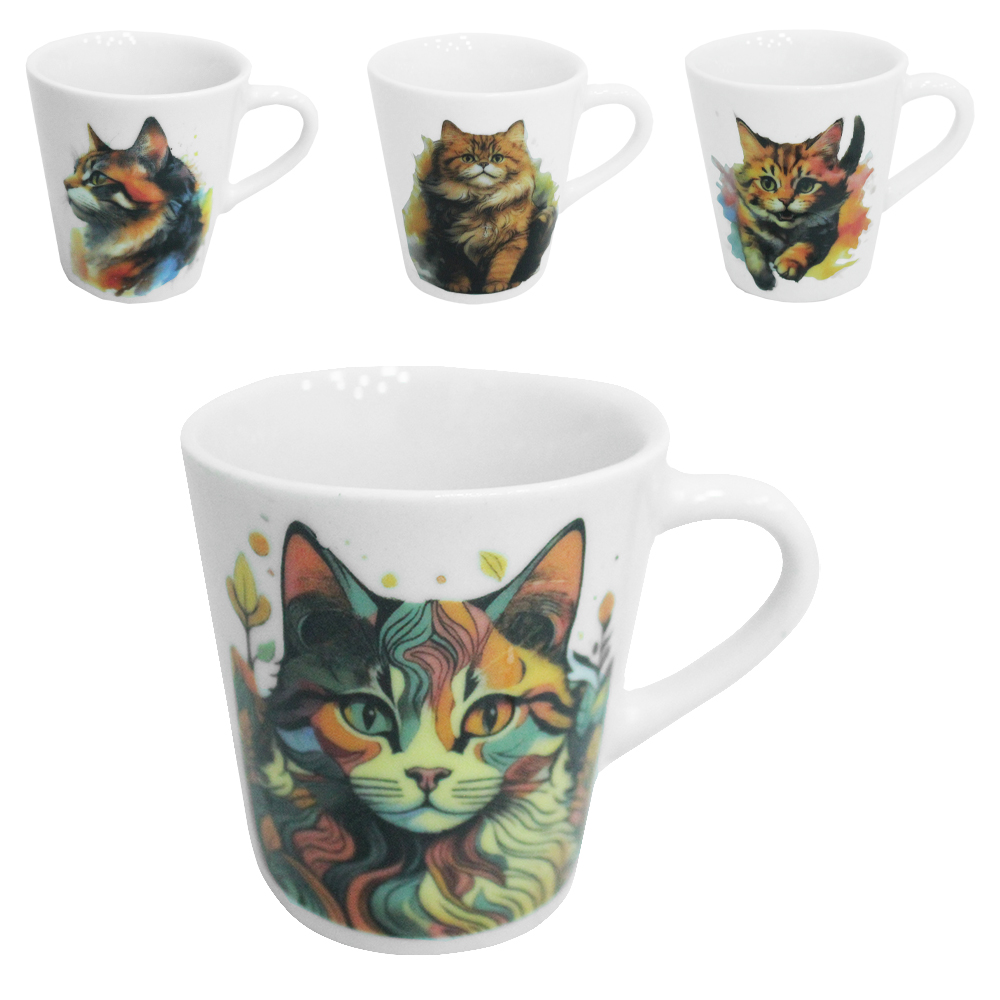 CANECA DE PORCELANA GATO 120ML