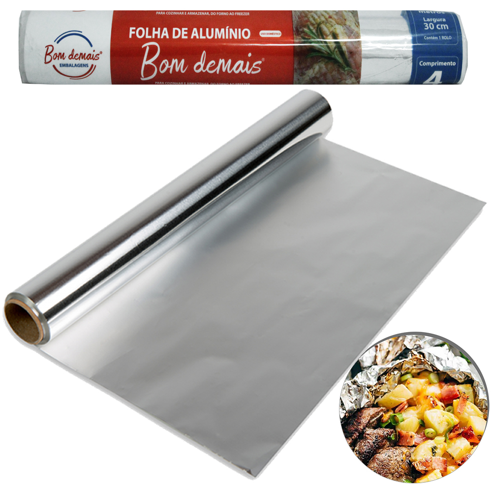 PAPEL FOLHA DE ALUMINIO 4MX30CM