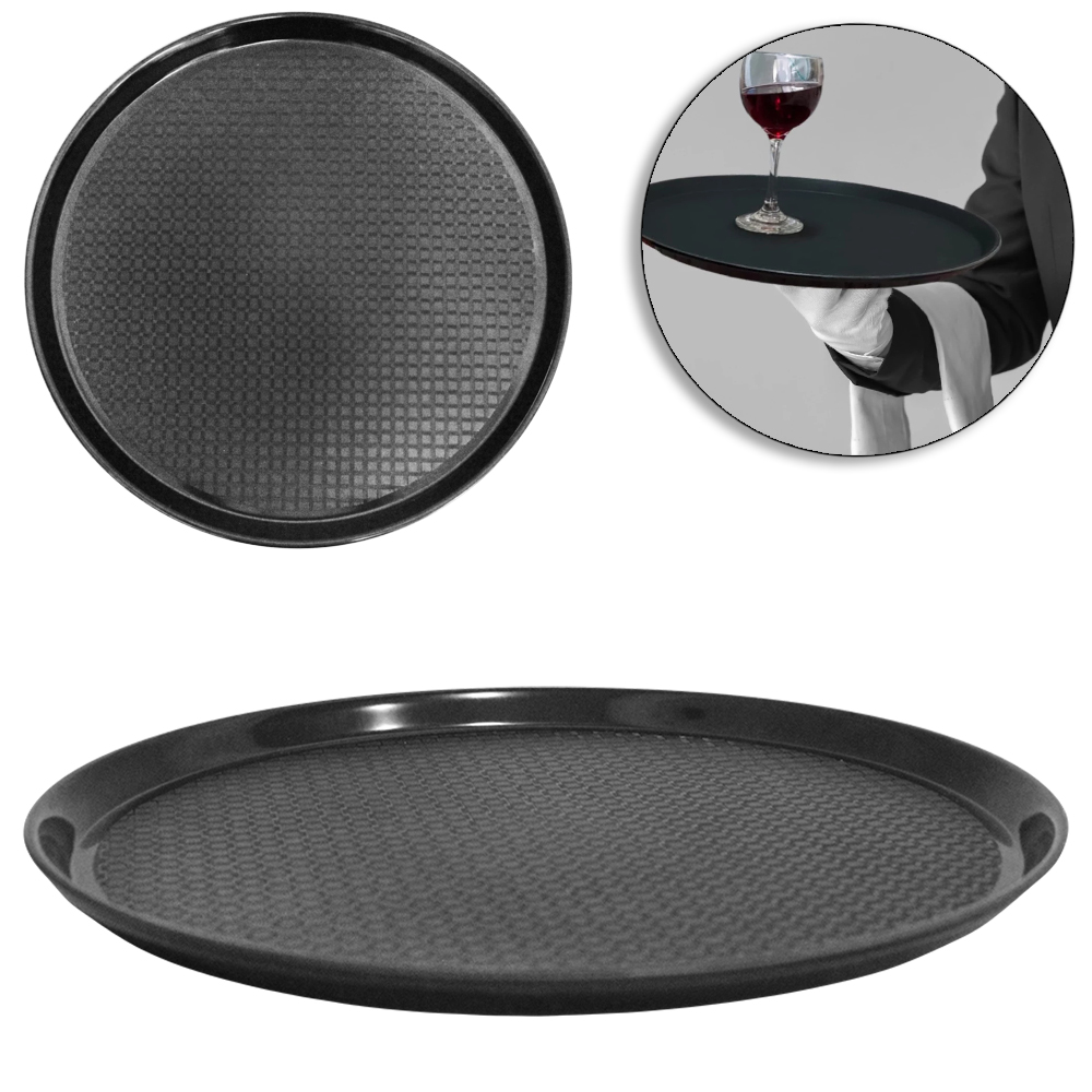 BANDEJA DE PLASTICO REDONDA 40CM DE Ø