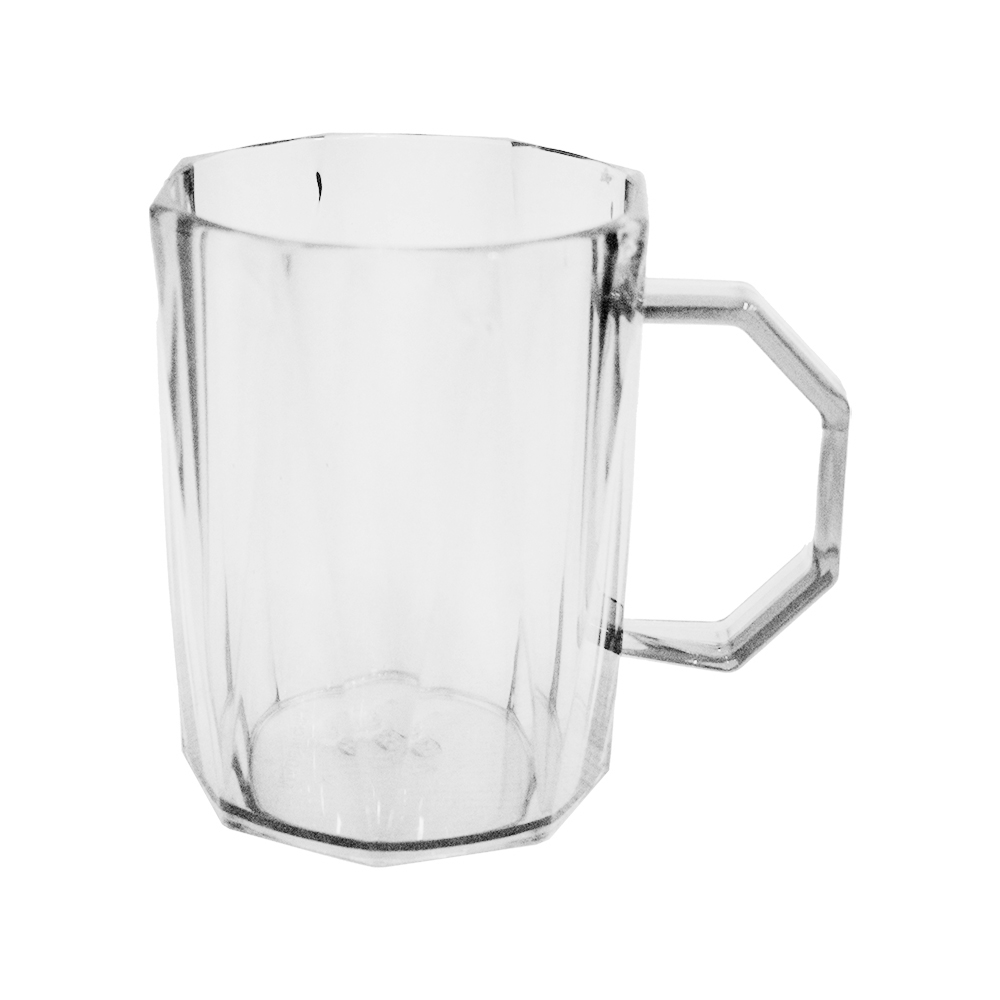 CANECA DE PLASTICO PET FLEXIVEL TRANSPARENTE COM ALCA 500ML