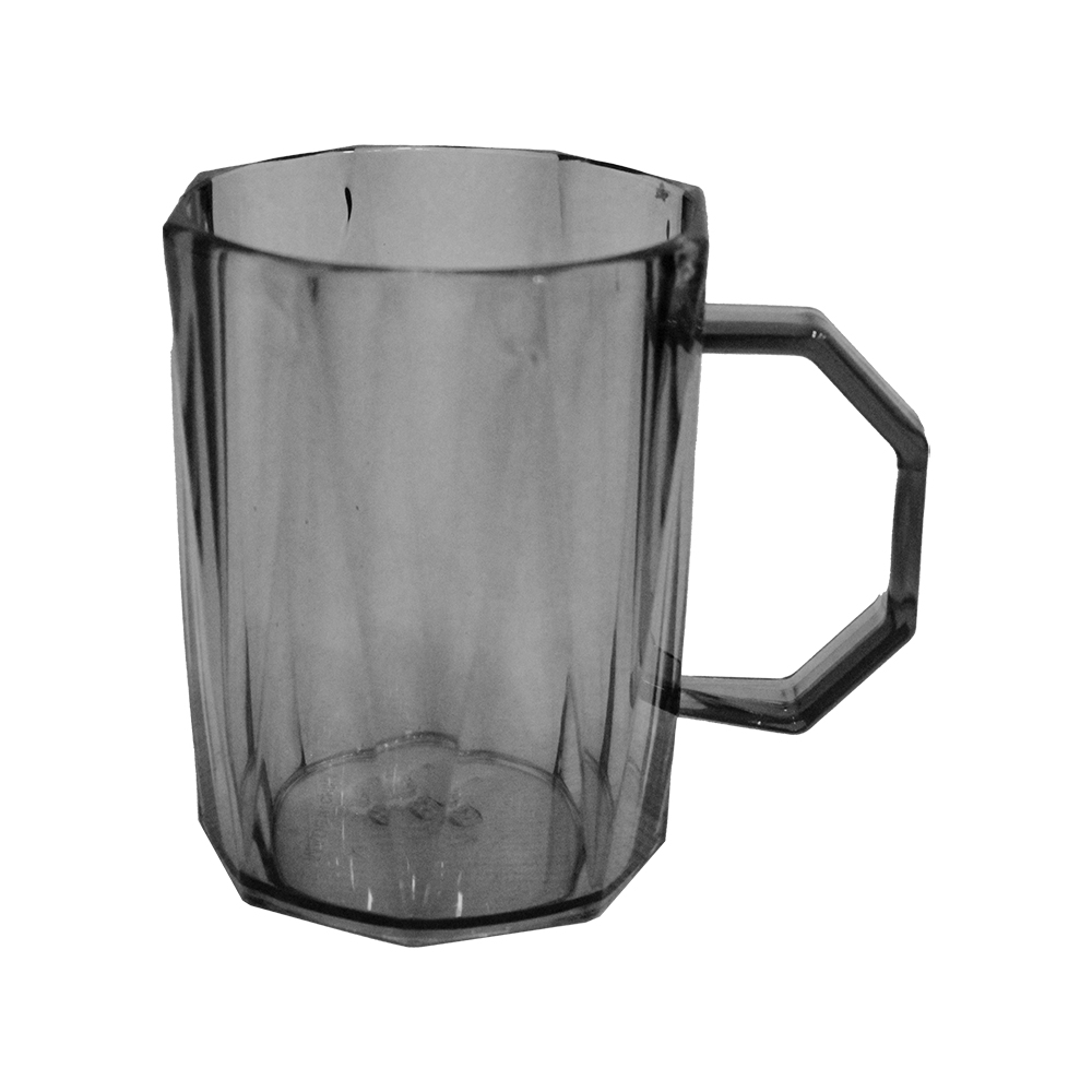 CANECA DE PLASTICO PET FLEXIVEL FUME COM ALCA 500ML