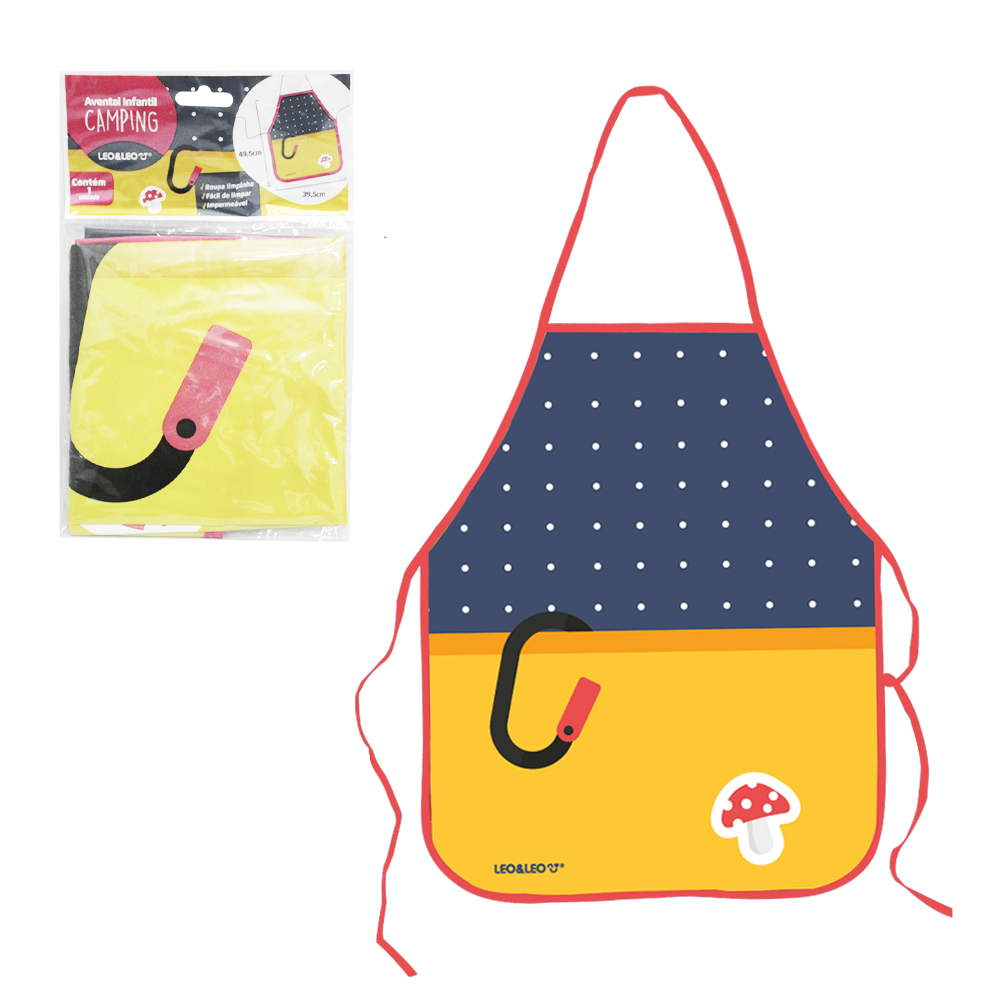 AVENTAL DE POLIESTER INFANTIL CAMPING 49,5X39,5CM