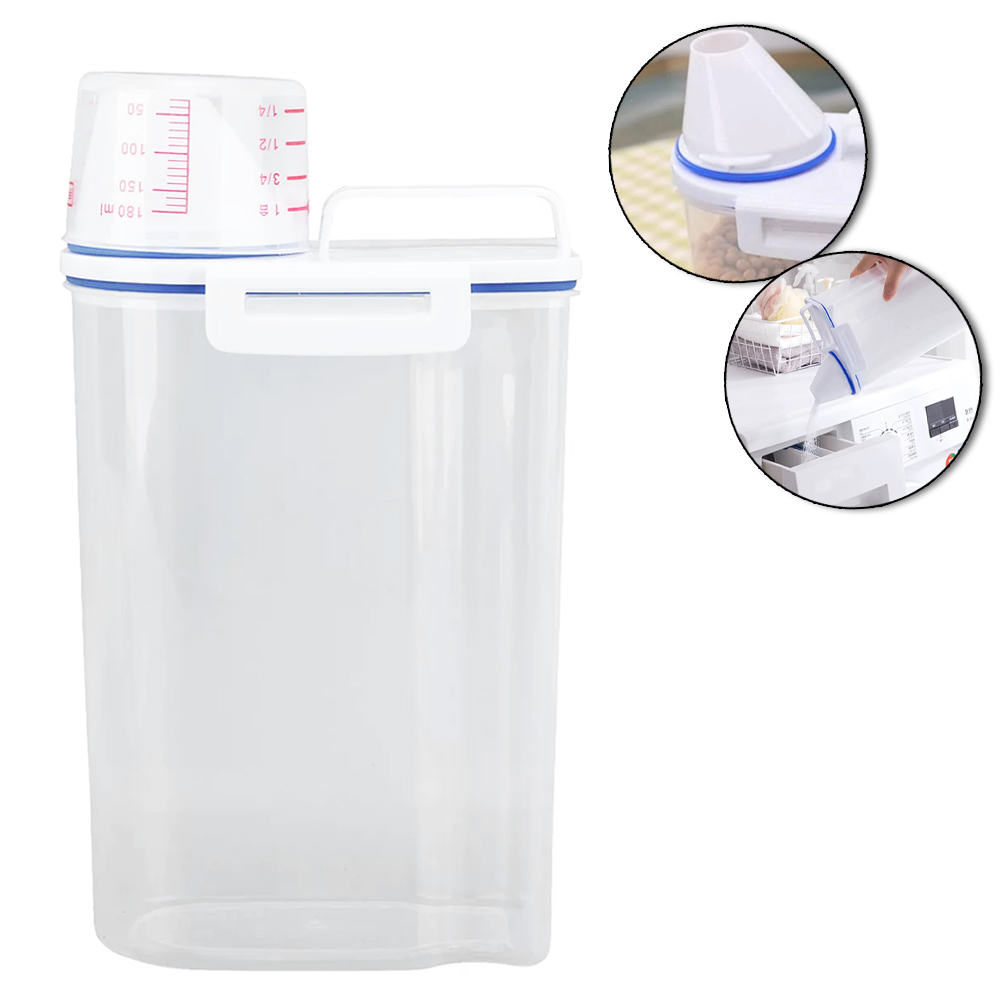 DISPENSER PORTA CEREAL DE PLASTICO COM COPO TAMPA 1800/180ML