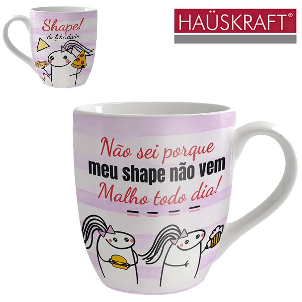 CANECA DE PORCELANA MEME SHAPE HAUSKRAFT 300ML