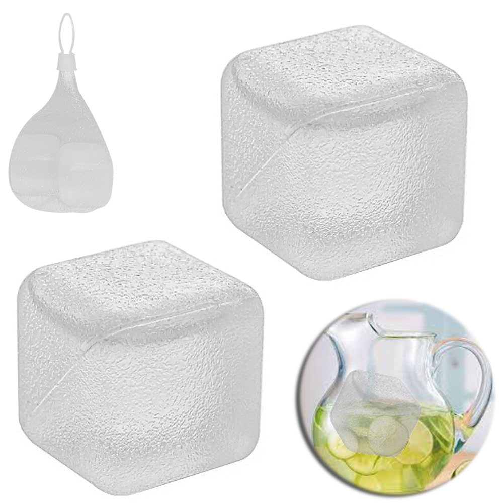 CUBO DE GELO ECOLOGICO GIGANTE COM 2 PECAS 5CM