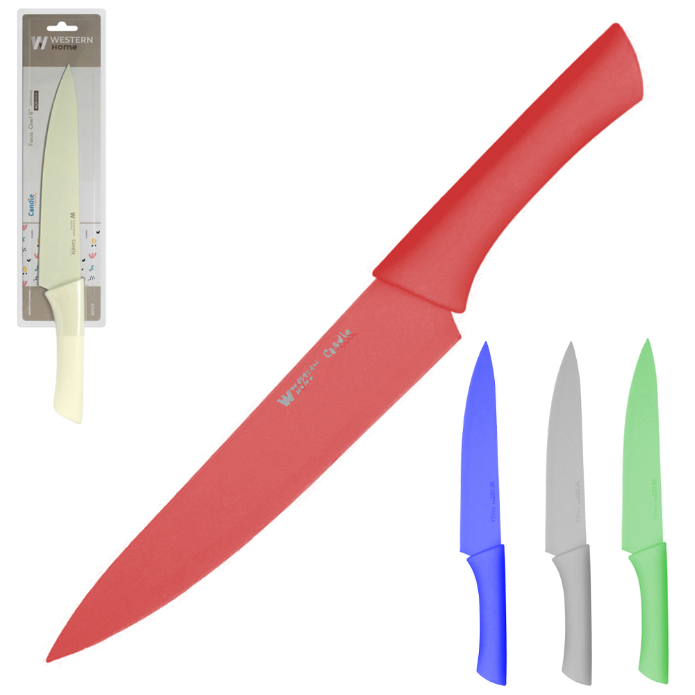 FACA DE CARNE / PEIXEIRA INOX 8'' CABO PLASTICO CHEF CANDIE