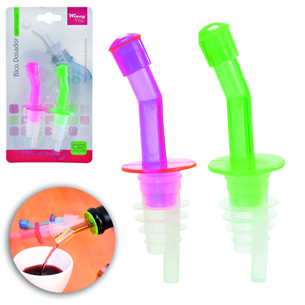 BICO DOSADOR DE PLASTICO COM 2 PECAS 10CM