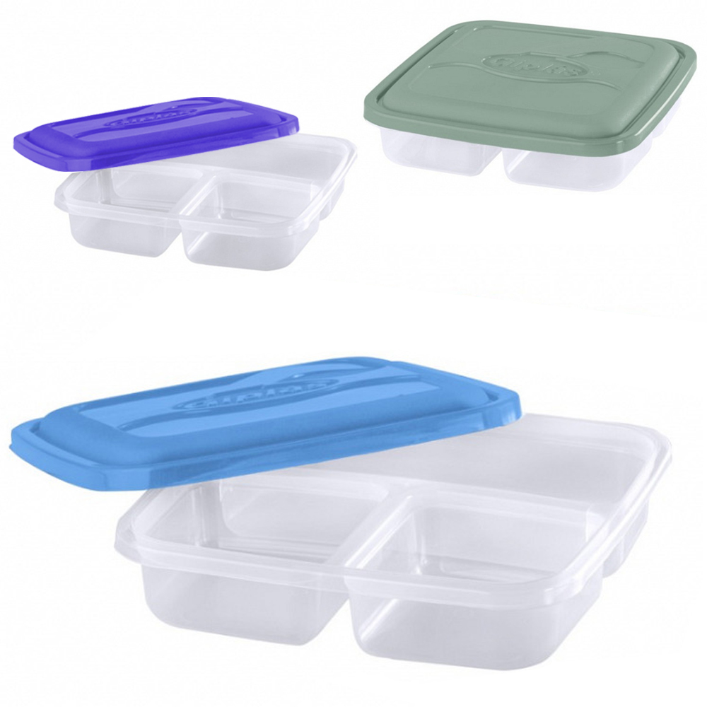 POTE DE PLASTICO QUADRADO COM 3 DIVISORIAS + TAMPA
