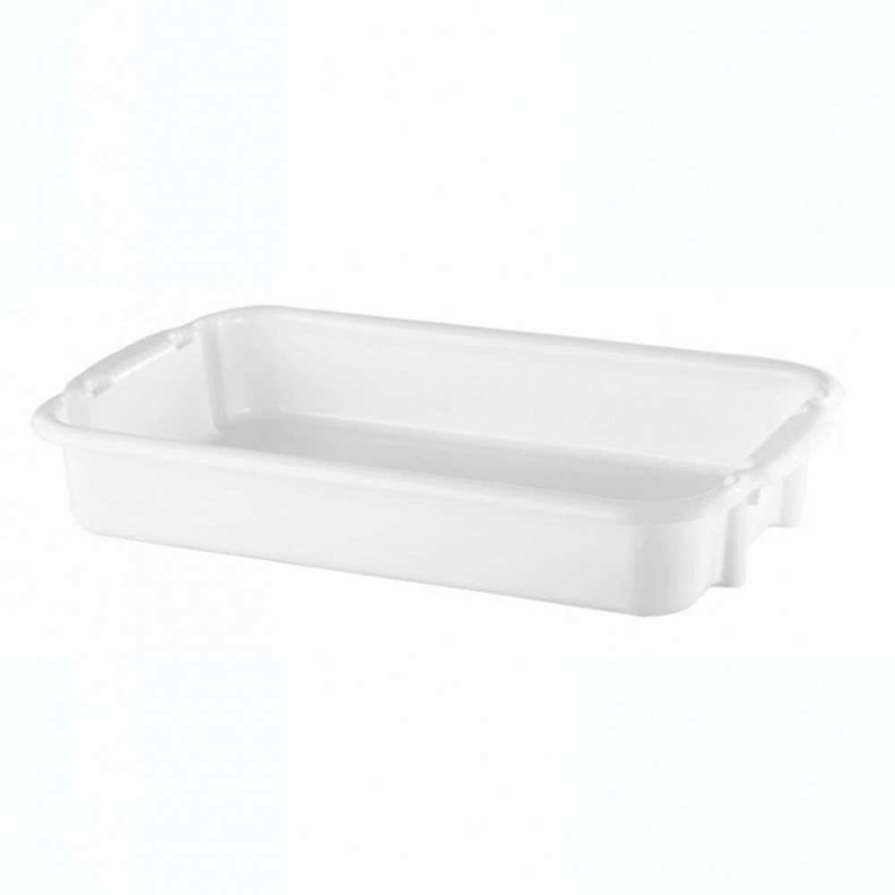 BANDEJA DE PLASTICO RETANGULAR EMPILHAVEL LEITOSA MULTIUSO COM ALCA 7L 44,5X28X7CM