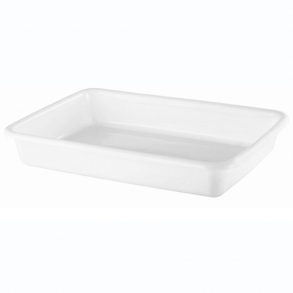 BANDEJA DE PLASTICO RETANGULAR LEITOSA MULTIUSO COM ALCA 8L 46X33X7CM 