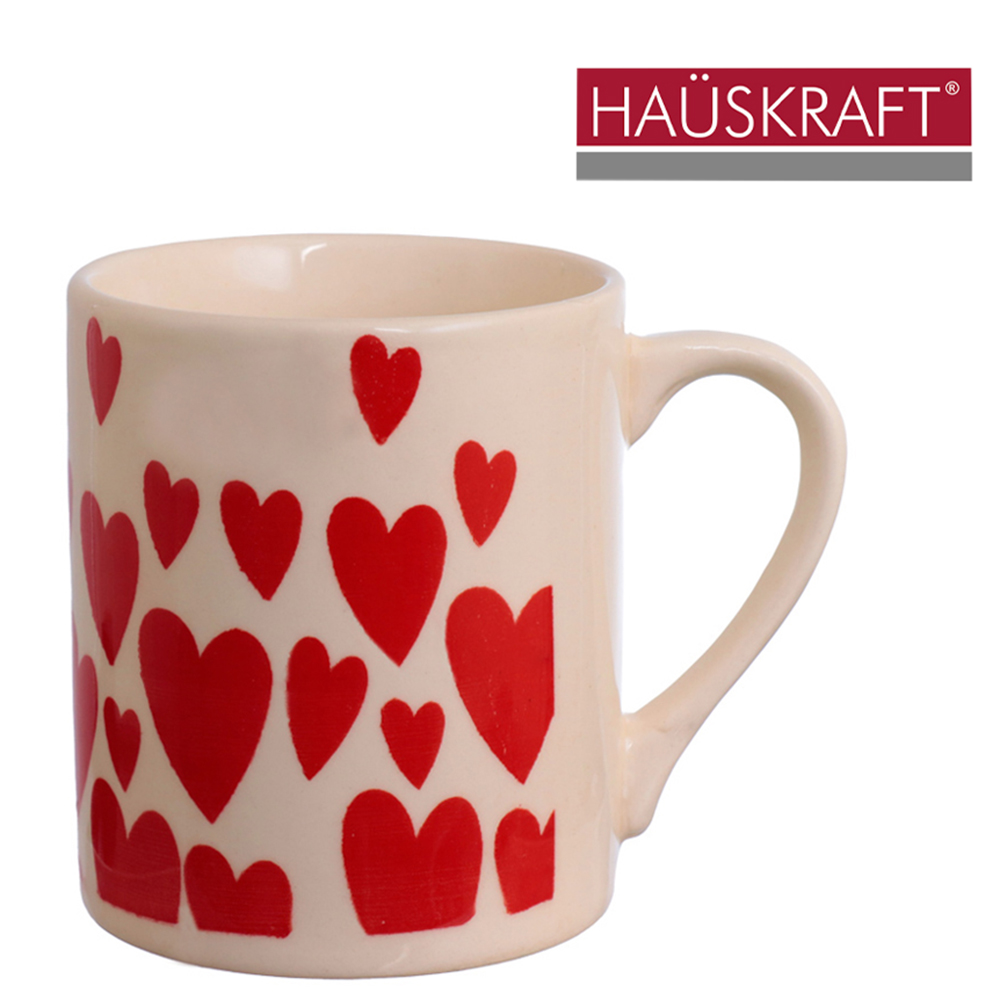 CANECA DE PORCELANA CORACAO HAUSKRAFT 300ML