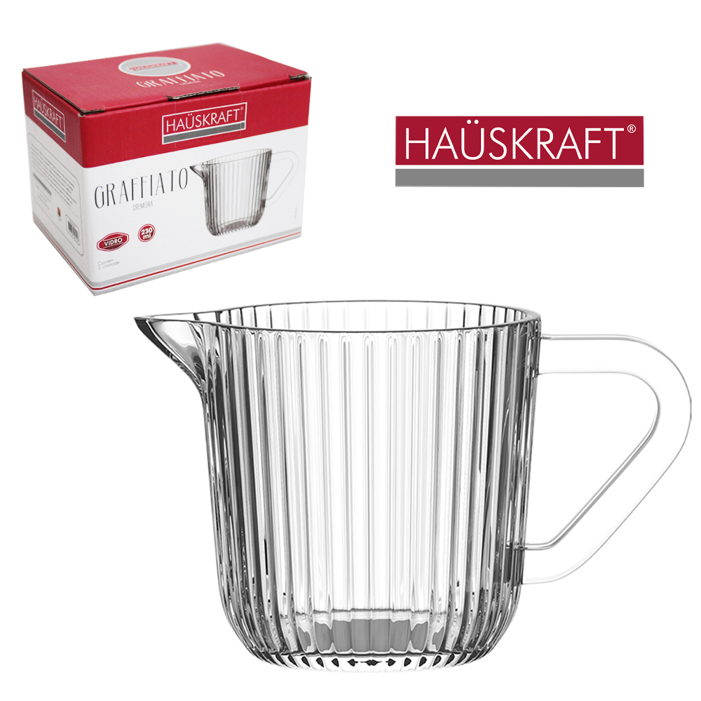 CREMEIRA LEITEIRA DE VIDRO GRAFFIATO HAUSKRAFT 230ML