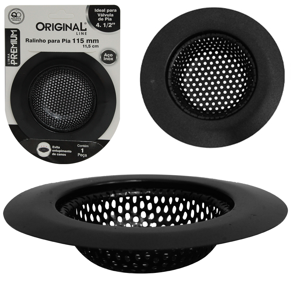 INOX RALO PARA PIA BLACK BORDA LARGA PREMIUM 11,5CMØ  