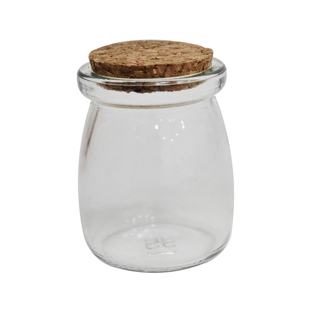 FRASCO ACUCAREIRO / PORTA CONDIMENTO DE VIDRO COM TAMPA CORTICA 100ML