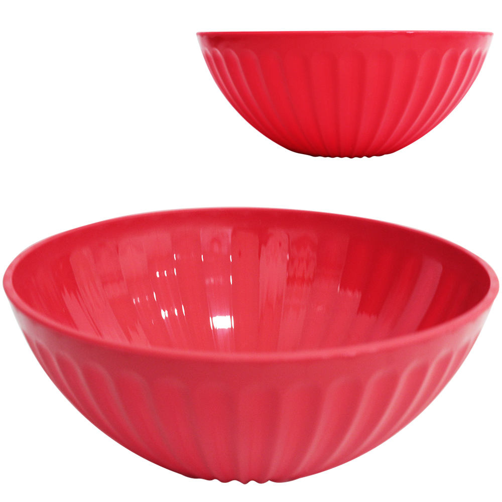 TIGELA CUMBUCA DE PLASTICO REDONDA VERMELHA 1,5L 20CM DE Ø