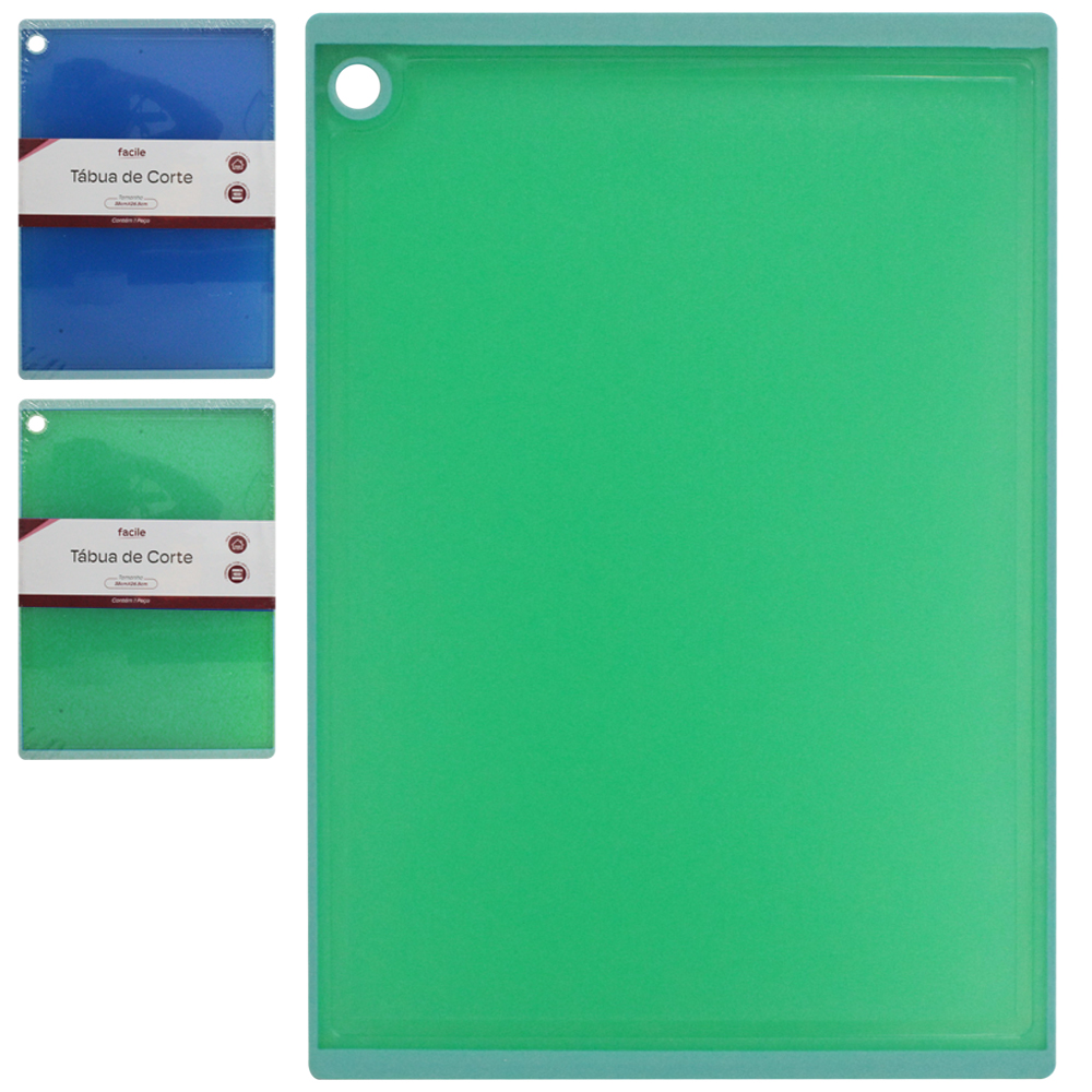 TABUA DE CORTE DE PLASTICO RETANGULAR FACILE 38X26,5CM
