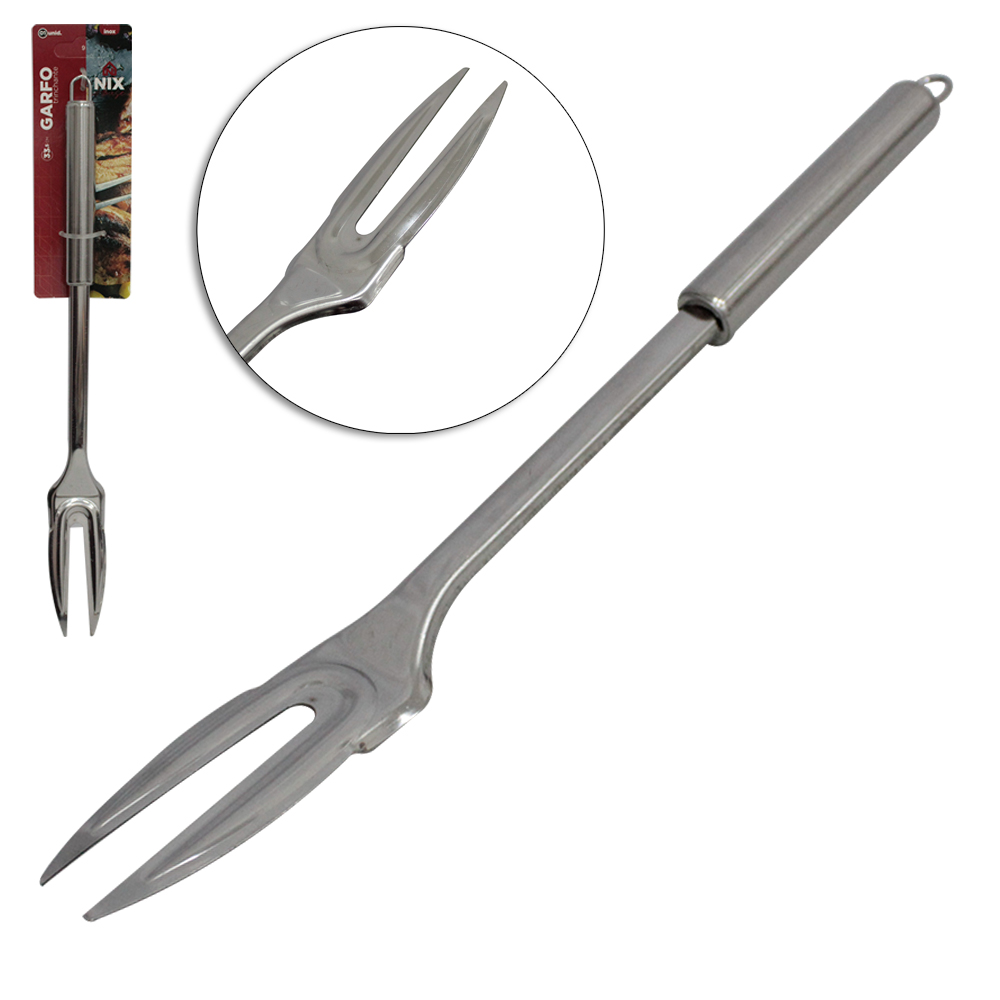 GARFO TRINCHANTE PARA CHURRASCO DE INOX 33,5CM
