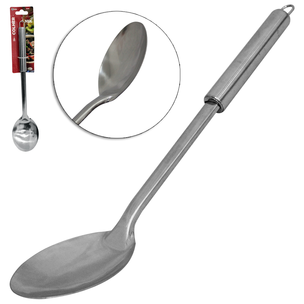 COLHER DE ARROZ DE INOX 32,5X7CM