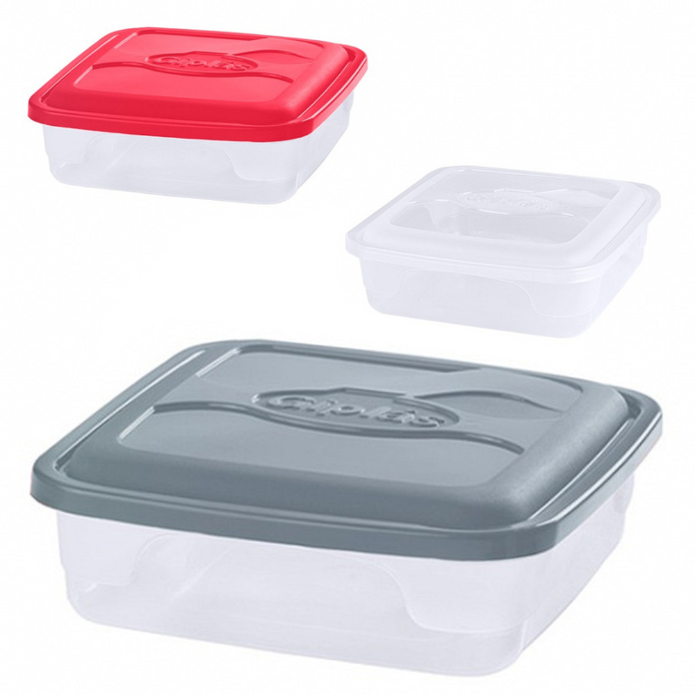 ORGANIZADOR DE PLASTICO QUADRADO COM TAMPA 4L
