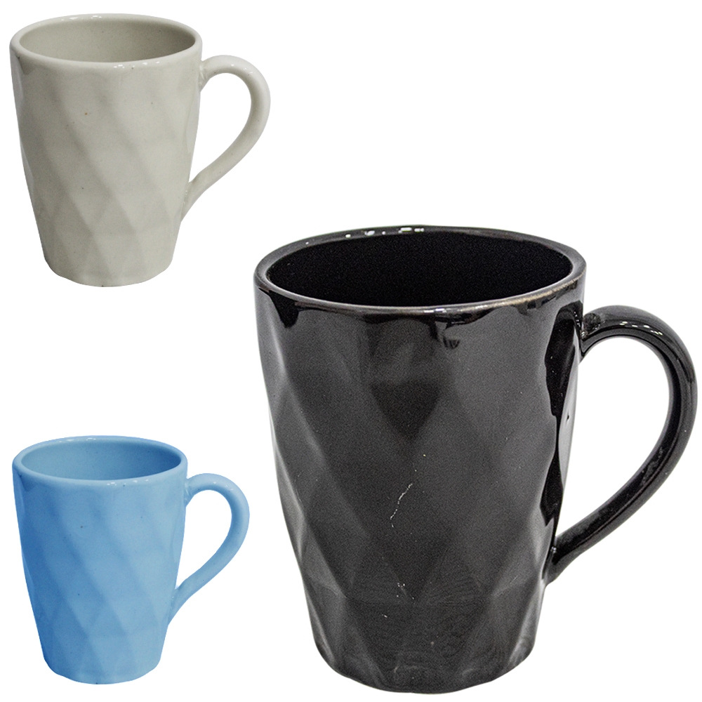 CANECA DE PORCELANA DIAMANTE 370ML