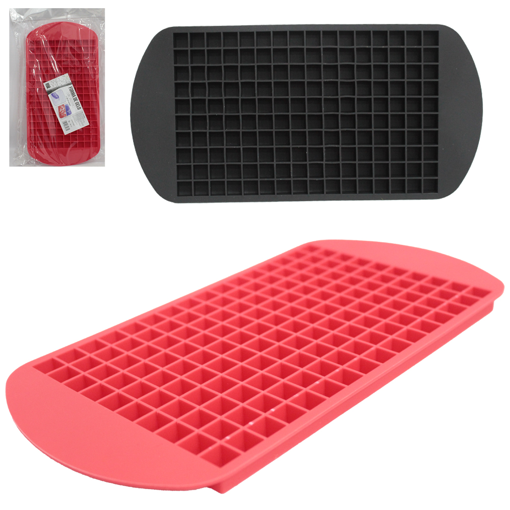 FORMA DE GELO COM 160 CAVIDADES QUADRADA DE SILICONE 23X12X1CM