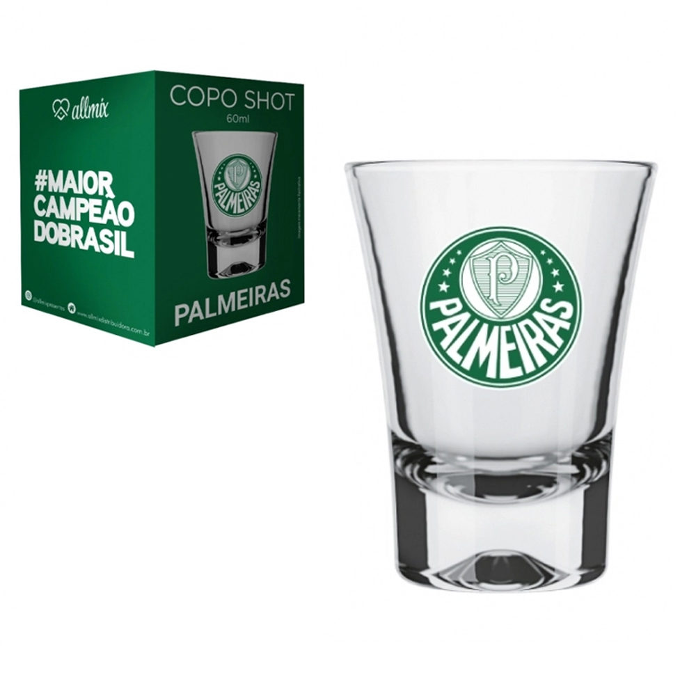 COPO DE VIDRO DOSE / SHOT PALMEIRAS 60ML