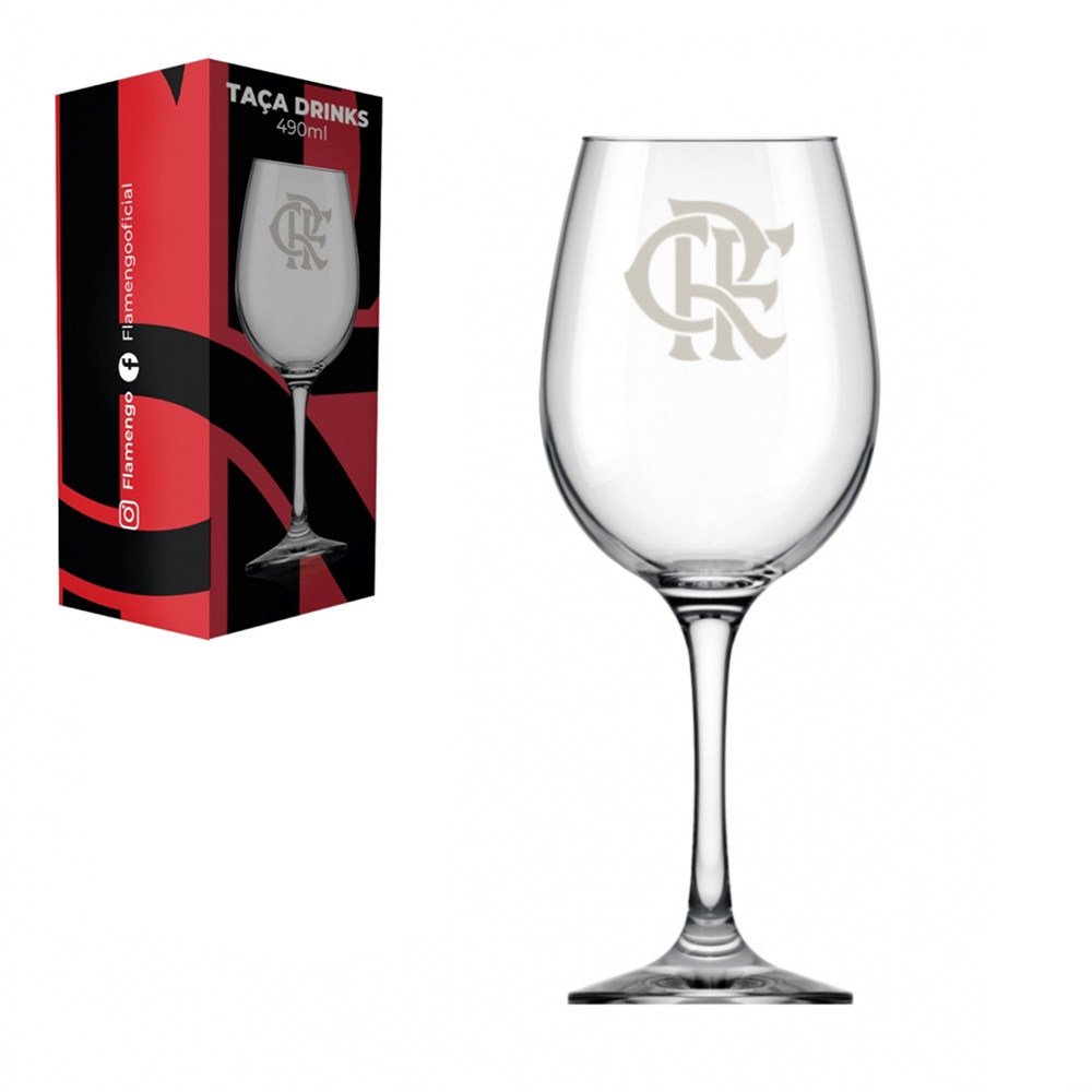 TACA DE VIDRO BARONE DRINKS FLAMENGO 490ML