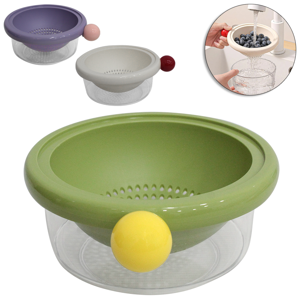 ORGANIZADOR DE PLASTICO REDONDO COM CESTO ESCORREDOR 7X18X15,5CM DE Ø
