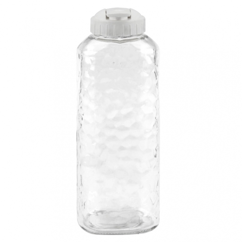 GARRAFA DE AGUA DE VIDRO MAR COM TAMPA DE PLASTICO 1300ML