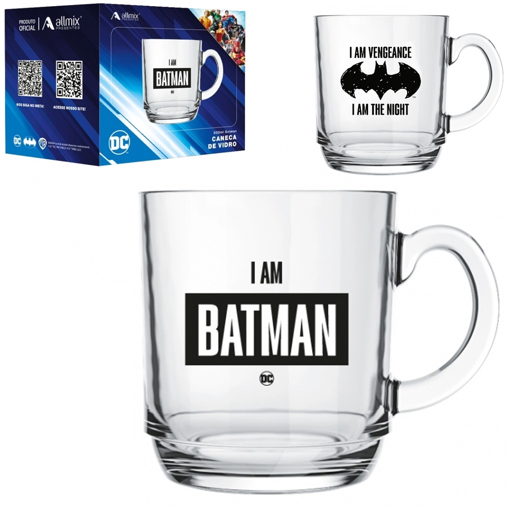 CANECA DE VIDRO DC BATMAN 300ML