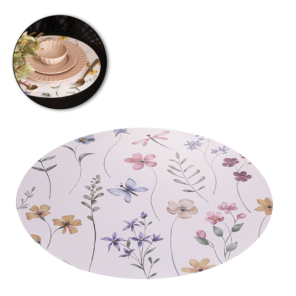 TOALHA LUGAR AMERICANO DE PLASTICO REDONDA PRIMAVERA 38CM DE Ø