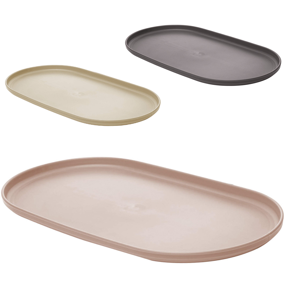 PRATO BANDEJA TRAVESSA DE BAMBU ECOLOGICO OVAL LINES 650ML 37,5X20,5X1,5CM