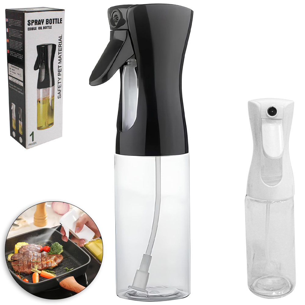 AZEITEIRO / VINAGREIRO SPRAY DE VIDRO COM TAMPA DE PLASTICO 300ML