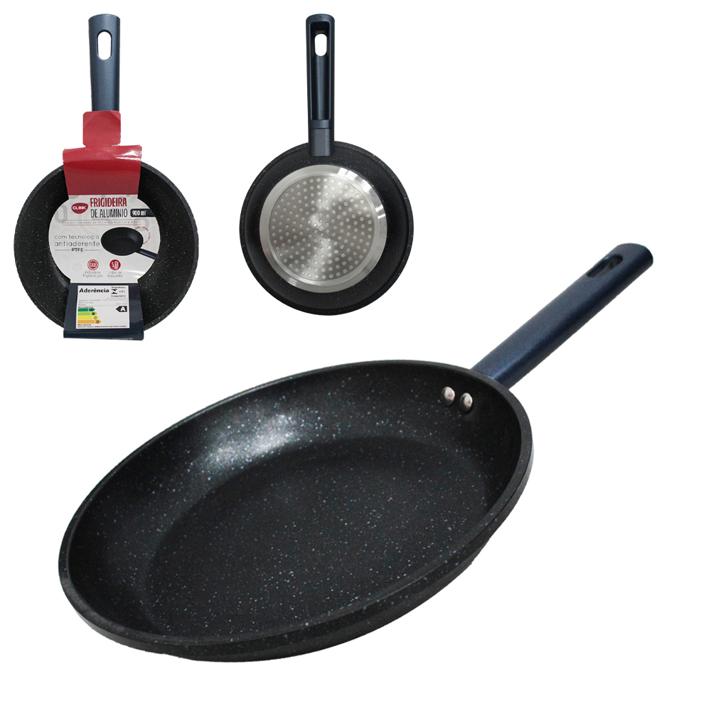 FRIGIDEIRA DE INDUCAO E FOGAO A GAS ANTIADERENTE PTFE ROYAL CABO BAQUELITE 20CM DE Ø 900ML