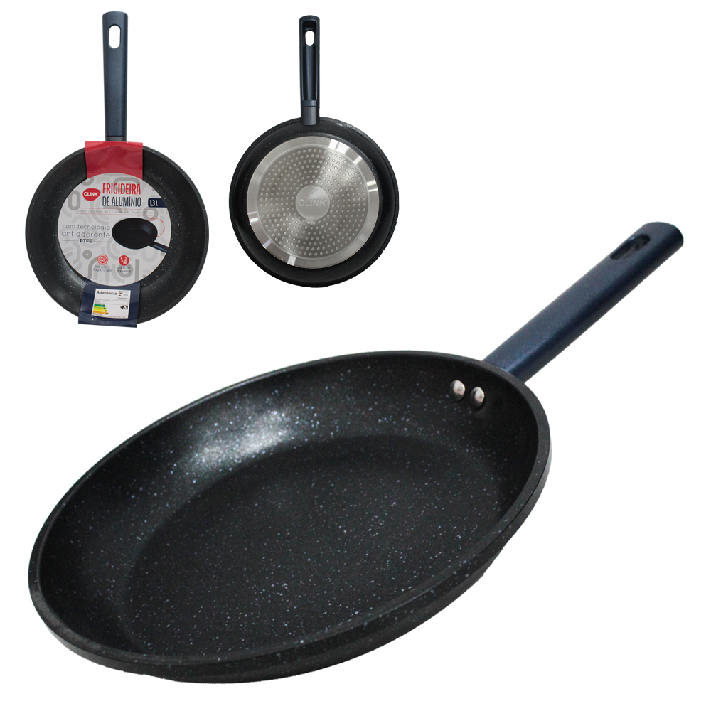FRIGIDEIRA DE INDUCAO E FOGAO A GAS ANTIADERENTE PTFE ROYAL CABO BAQUELITE 24CM DE Ø 1,3L
