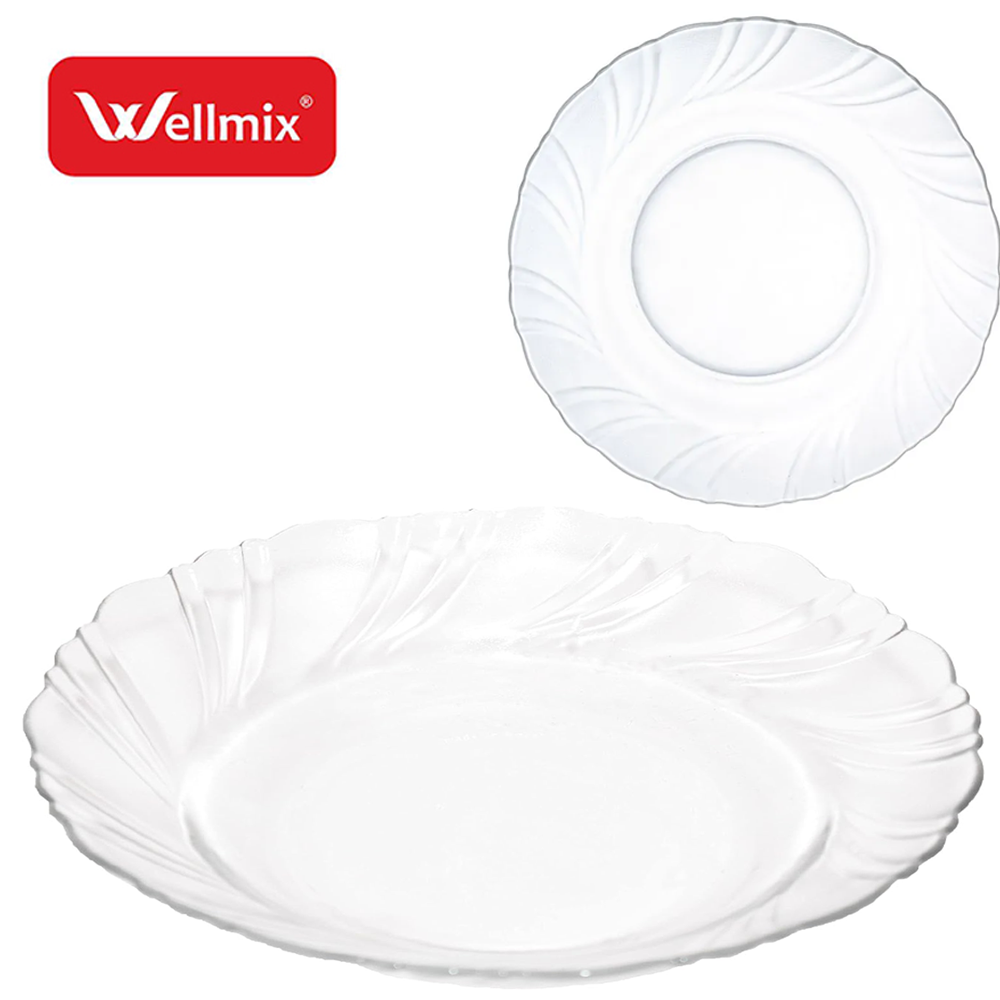 PRATO DE VIDRO FUNDO GROOVE TRANSPARENTE 22CM DE Ø