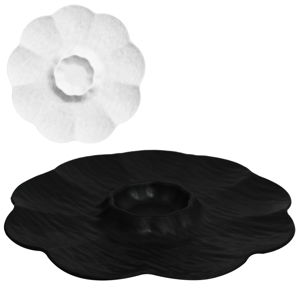 PETISQUEIRA DE PLASTICO REDONDA COM 2 DIVISORIAS 23,5CM DE Ø