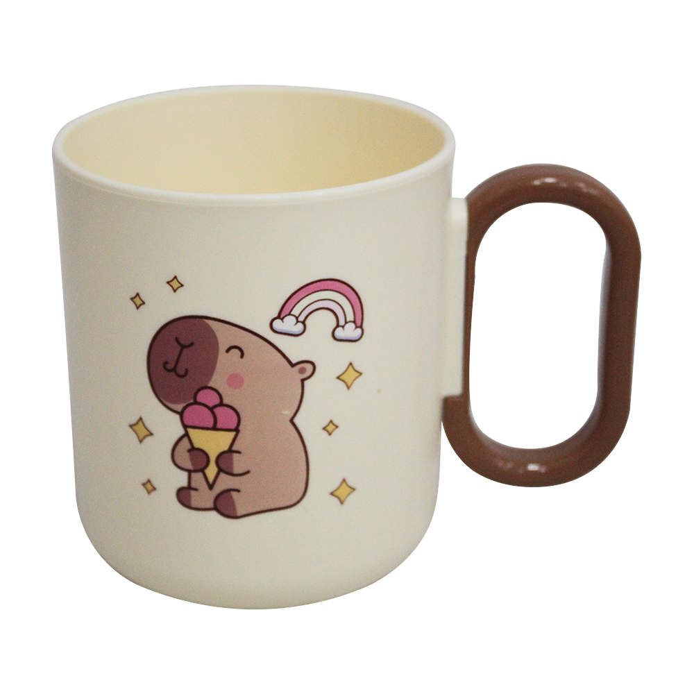 CANECA DE PLASTICO CAPIVARA COM ALCA REMOVIVEL 350ML