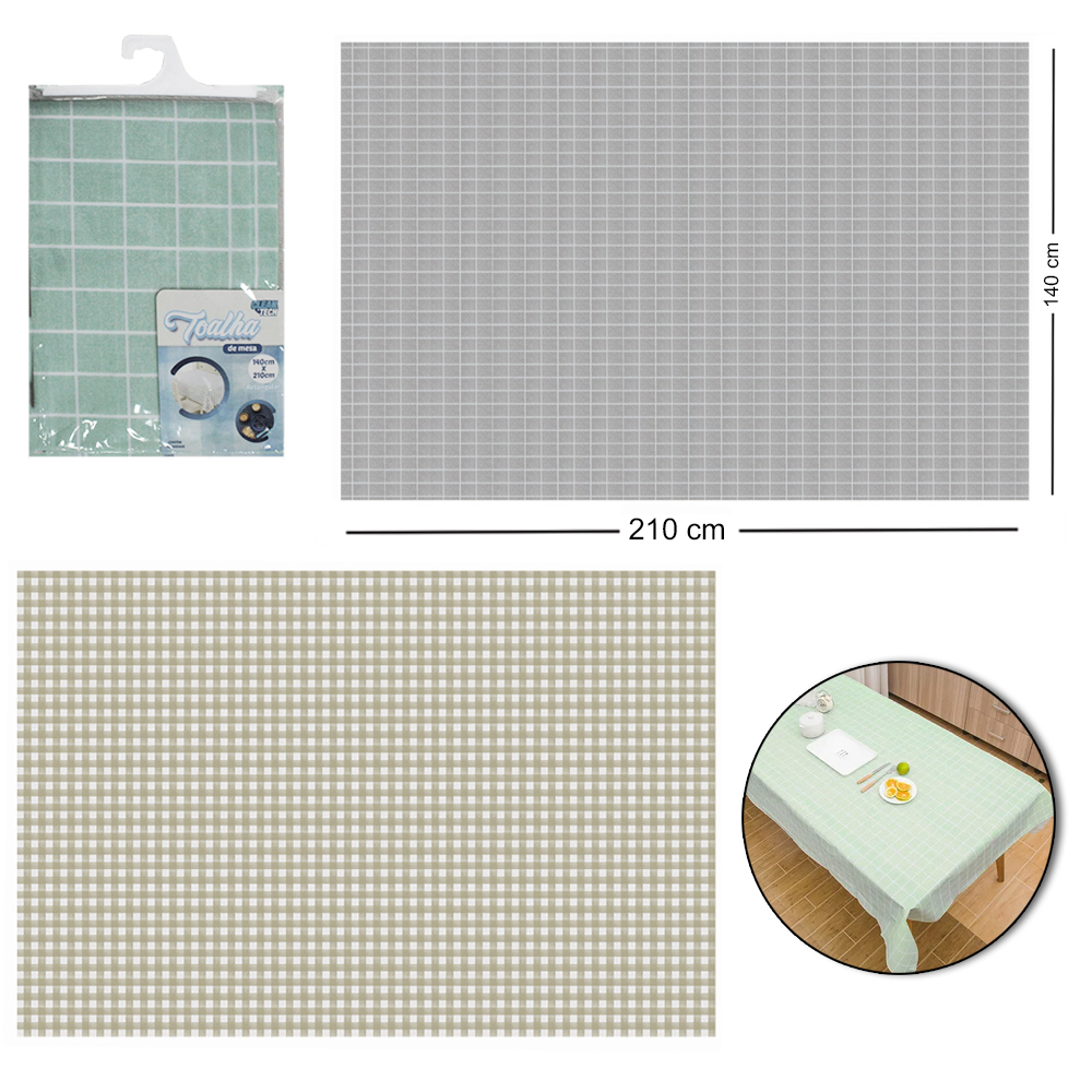 TOALHA DE MESA DE EVA RETANGULAR IMPERMEAVEL CLEAN TECH 210X140CM