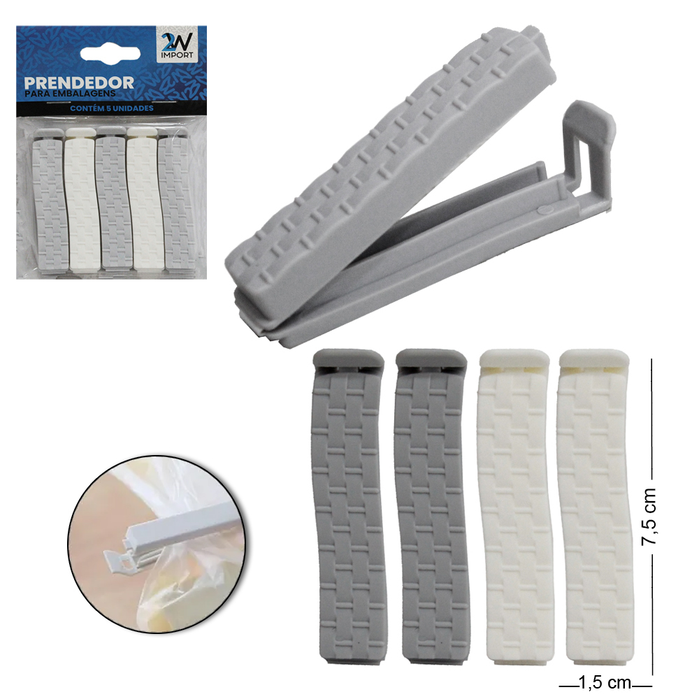LACRA VEDA EMBALAGEM DE PLASTICO RATTAN MULTIUSO COLORS COM 5 PECAS 7,5X1,5CM