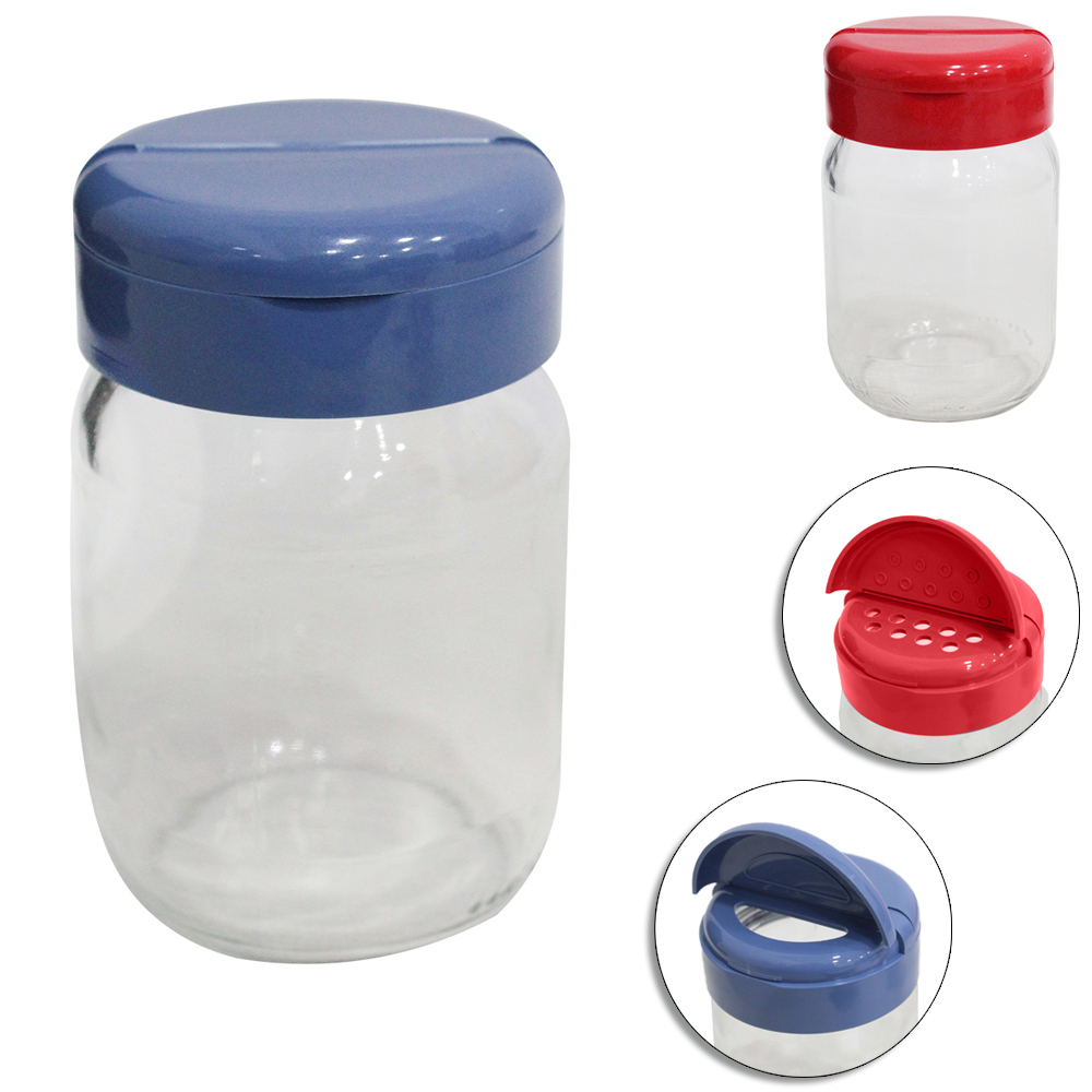 PORTA CONDIMENTO / QUEIJEIRA DE VIDRO COM TAMPA DE PLASTICO LILY 190ML
