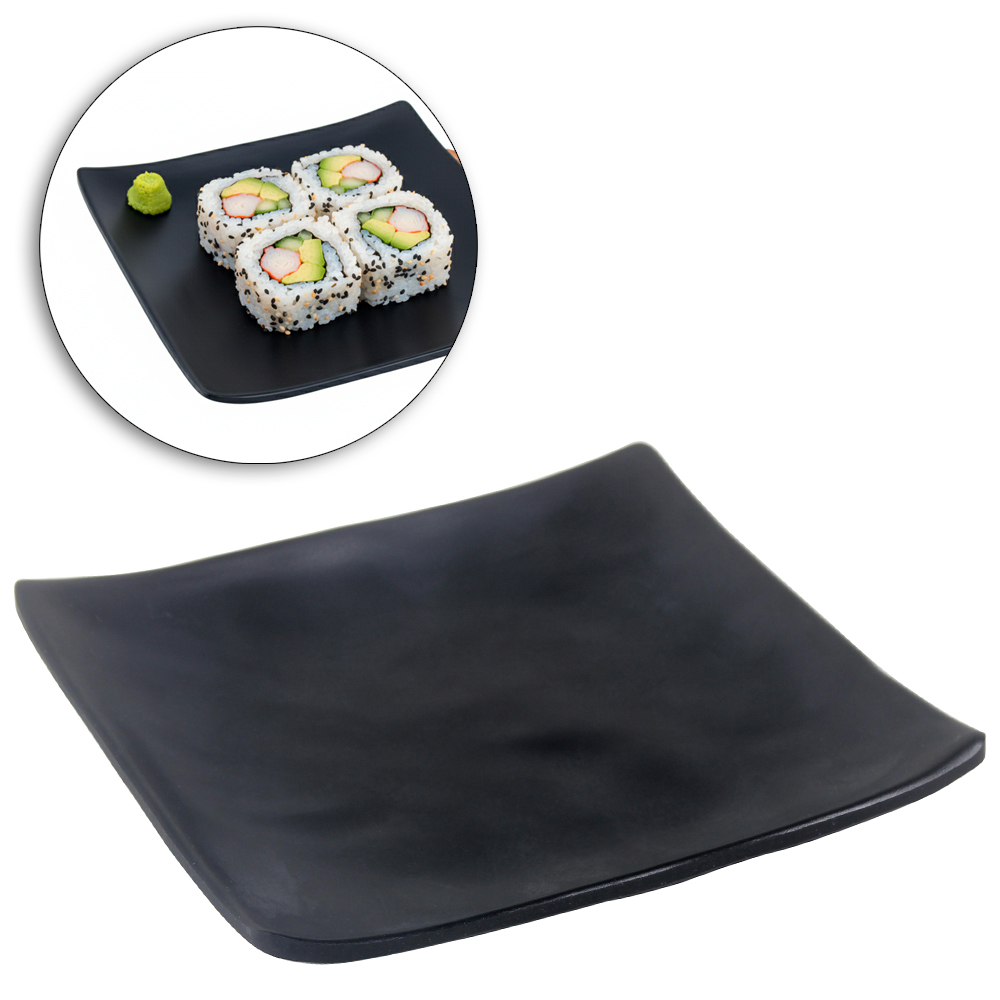 TRAVESSA DE MELAMINA QUADRADA ORIENTAL BLACK 15X2CM