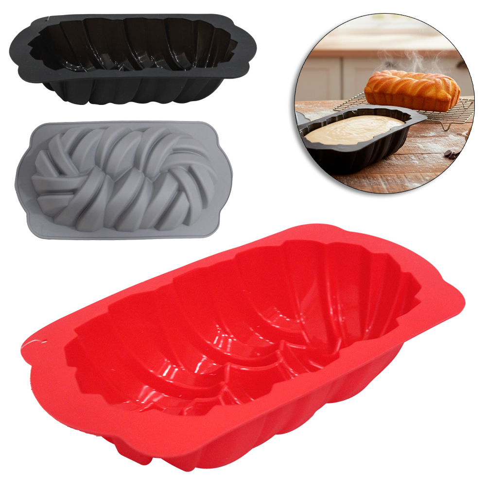 FORMA DE SILICONE RETANGULAR PARA BOLO / PAO 23,5X13,5X5,5CM