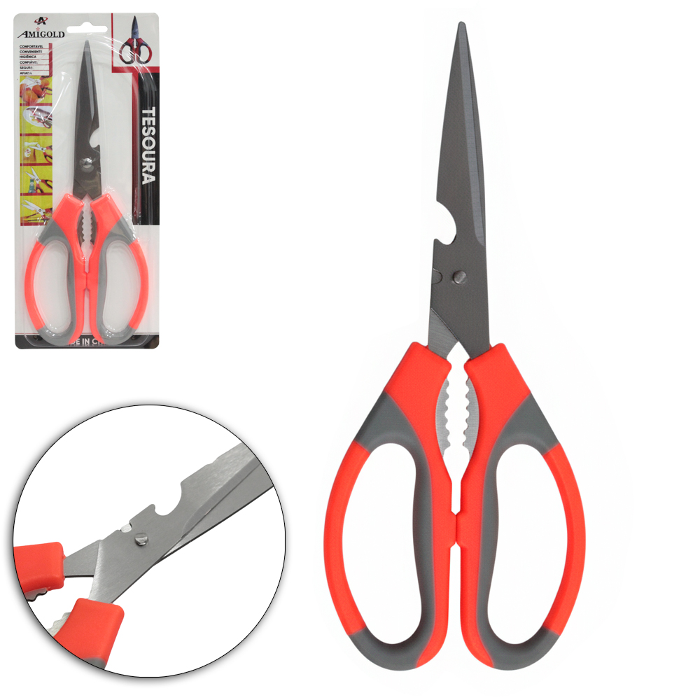 TESOURA DE COZINHA DE INOX 8'' 21CM MULTIUSO